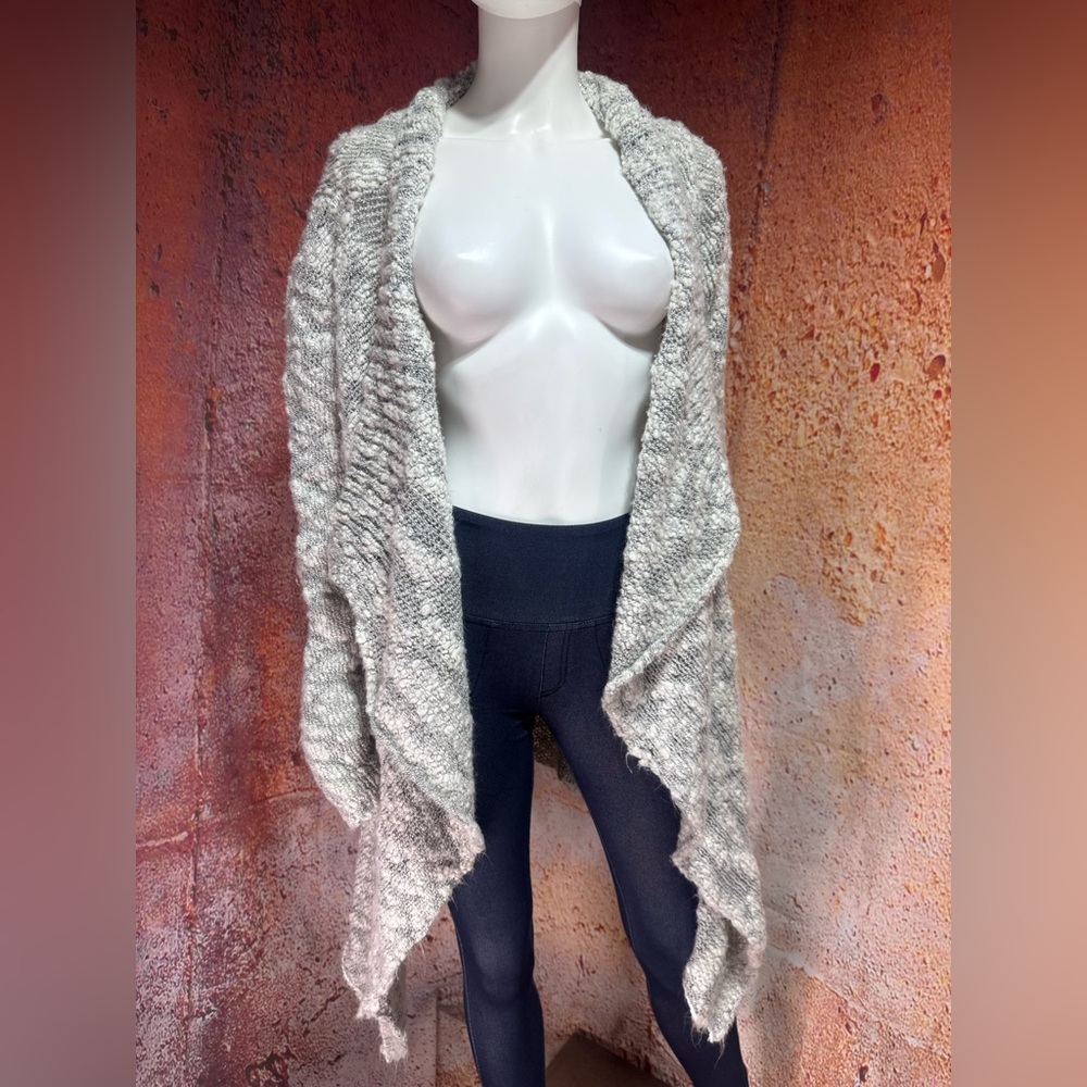 Cozy Large/Tall Gray Knit Women's Sweater